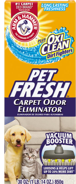 Arm & Hammer Plus OxiClean Dirt Fighters Carpet Odor Eliminator, Pet Fresh